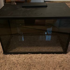 3 Gallon Black Glass Aquarium